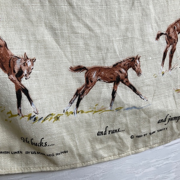 Ulster Weavers Linen Tea Towel A Foal’s First Day Sam Savitt 100% Irish Linen - Picture 12 of 16